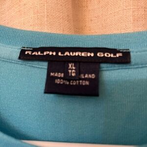 Ladies XL Ralph Lauren Golf Turquoise Short Sleeve Tee